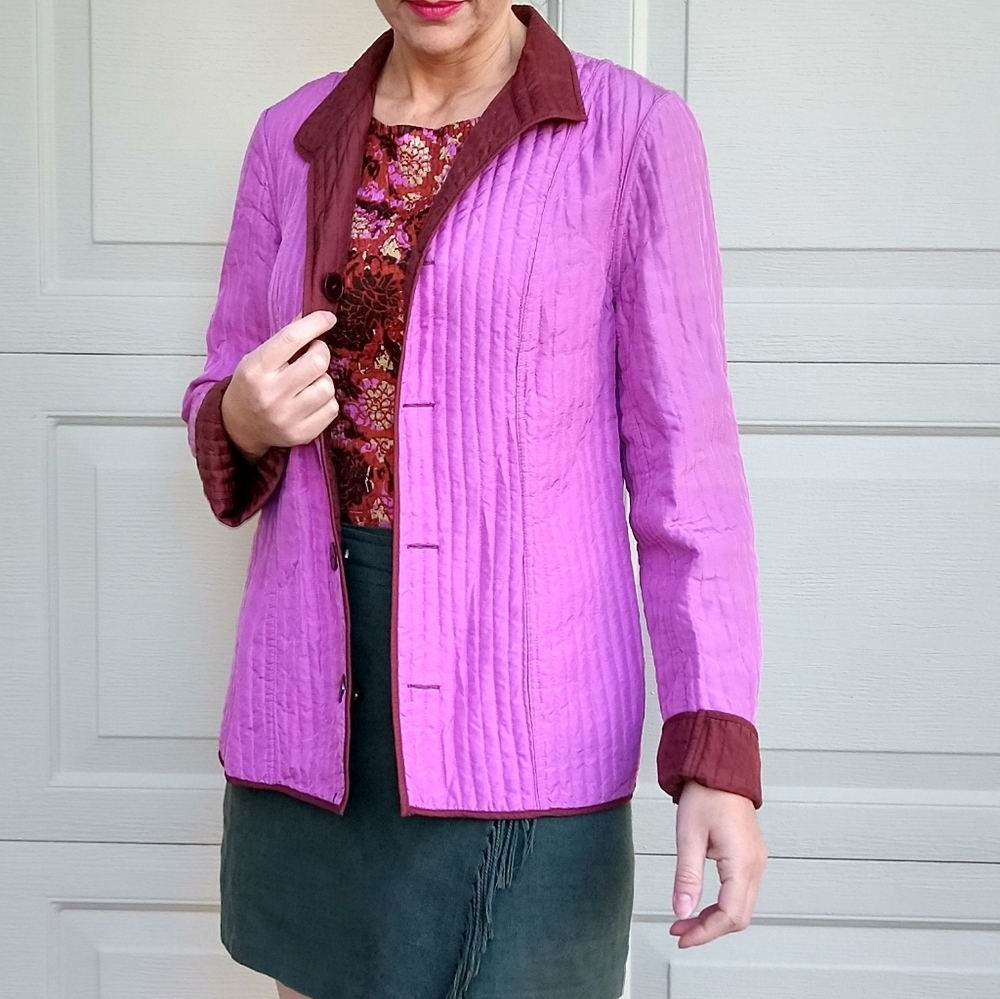 Sigrid Olsen Top And Matching Quilted Jacket M - image 1